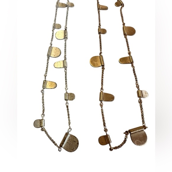 Lot Kendra Scott Silver & Gold Plated (4) Long Layering Necklaces Adjustable - Picture 4 of 6